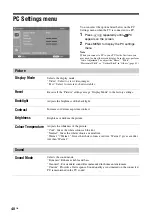 Preview for 40 page of Sony Bravia KDL-40X2000 Operating Instructions Manual