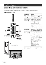 Preview for 42 page of Sony Bravia KDL-40X2000 Operating Instructions Manual