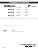 Preview for 1 page of Sony BRAVIA KDL-40XBR6 Service Manual