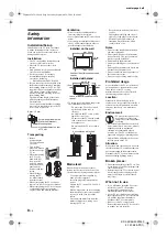 Предварительный просмотр 8 страницы Sony Bravia KDL-40Z5800 Operating Instructions Manual