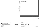 Sony Bravia KDL-40ZX1 Operating Instructions Manual preview