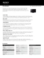 Sony Bravia KDL-42EX440 Specifications preview