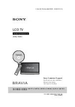 Предварительный просмотр 1 страницы Sony Bravia KDL-42W805A Operating Instructions Manual