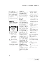 Предварительный просмотр 2 страницы Sony Bravia KDL-42W805A Operating Instructions Manual