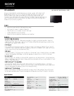 Preview for 1 page of Sony BRAVIA KDL-46BX420 Specifications