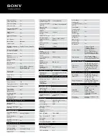 Preview for 2 page of Sony BRAVIA KDL-46BX420 Specifications