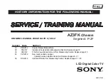 Sony Bravia KDL-46BX450 Service Training Manual preview