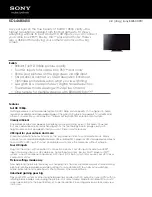 Sony Bravia KDL-46BX450 Specifications preview