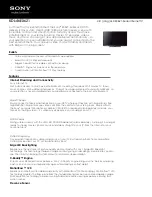 Sony BRAVIA KDL-46EX621 Specifications preview