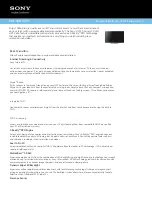 Предварительный просмотр 1 страницы Sony BRAVIA KDL-46HX729 Specifications