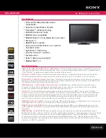 Preview for 1 page of Sony BRAVIA KDL-46V5100 Specifications