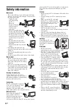 Предварительный просмотр 8 страницы Sony Bravia KDL-46X2000 Operating Instructions Manual