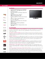 Sony BRAVIA KDL-46XBR9 Specifications preview