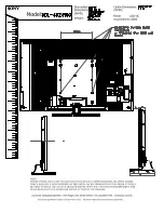Предварительный просмотр 2 страницы Sony BRAVIA KDL-46Z4100 Dimensions