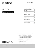 Предварительный просмотр 1 страницы Sony BRAVIA KDL-50R450A Operating Instructions Manual