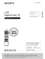 Sony BRAVIA KDL-52EX701 Setup Manual предпросмотр