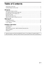 Preview for 3 page of Sony BRAVIA KDL-52NX800 Operating Instructions Manual