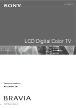 Sony Bravia KDL-52WL130 Operating Instructions Manual preview