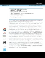 Sony Bravia KDL-52WL130 Specifications preview