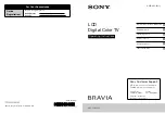 Preview for 1 page of Sony Bravia KDL-55BX520 Operating Instructions Manual