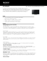 Preview for 1 page of Sony BRAVIA KDL-55EX620 Specifications