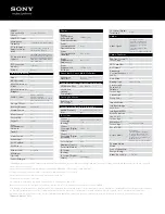 Preview for 4 page of Sony BRAVIA KDL-55HX750 Specifications