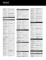 Preview for 3 page of Sony Bravia KDL-55NX720 Specifications