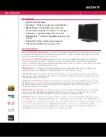 Preview for 1 page of Sony BRAVIA KDL-60EX500 Specifications