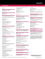 Preview for 2 page of Sony BRAVIA KDL-60EX500 Specifications