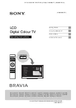 Sony BRAVIA KDL-60EX720 Operating Instructions Manual preview