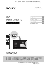 Preview for 1 page of Sony BRAVIA KDL-60EX720 Operating Instructions Manual