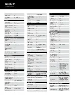 Preview for 3 page of Sony BRAVIA KDL-60EX720 Specifications