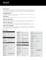 Preview for 2 page of Sony BRAVIA KDL-60EX723 Specifications