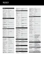 Preview for 3 page of Sony BRAVIA KDL-60EX723 Specifications