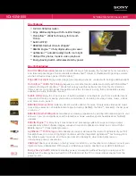 Preview for 1 page of Sony BRAVIA KDL-60NX800 Specifications