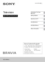 Sony Bravia KDL-60R510A Operating Instructions Manual предпросмотр