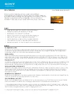 Preview for 1 page of Sony Bravia KDL-70R520A Specifications