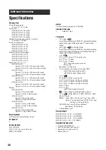 Предварительный просмотр 38 страницы Sony Bravia KDL-S40A12U Operating Instructions Manual