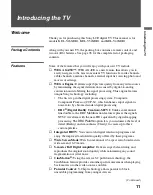 Preview for 11 page of Sony BRAVIA KDL-V32XBR1 Operating Instructions Manual