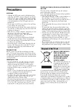 Preview for 7 page of Sony BRAVIA KDL-V40A11E Operating Instructions Manual