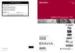 Preview for 1 page of Sony Bravia KDS-55A3000, KDS-50A3000, KDS-60A3000 Operating Instructions Manual