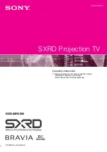 Sony Bravia KDS-60R2000 Operating Instructions Manual preview