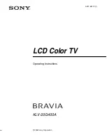 Sony Bravia KLV-20G400A Operating Instructions Manual предпросмотр