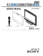 Предварительный просмотр 2 страницы Sony Bravia KLV-20S400A Service Manual