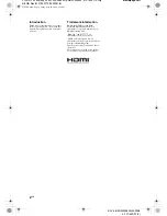 Предварительный просмотр 2 страницы Sony BRAVIA KLV-32W550A Operating Instructions Manual