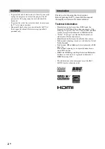 Preview for 2 page of Sony Bravia KLV-40X200A Operating Instructions Manual