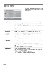 Preview for 26 page of Sony Bravia KLV-40X200A Operating Instructions Manual