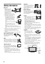 Preview for 4 page of Sony Bravia KLV-S19A10E Operating Instructions Manual