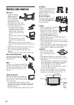 Предварительный просмотр 4 страницы Sony BRAVIA KLV-W40A10E Operating Instructions Manual