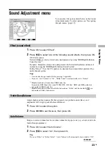 Предварительный просмотр 23 страницы Sony BRAVIA KLV-W40A10E Operating Instructions Manual